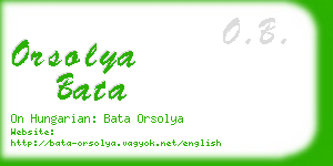orsolya bata business card